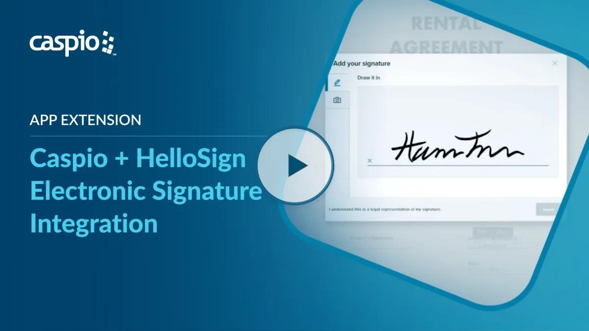 Video overview of Caspio's Electronic Signature extension.